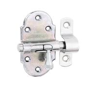 Alberts 128944 Targette | avec bouton en laiton | bichromatée | platine 40 x 75 mm | boulon Ø 9 mm
