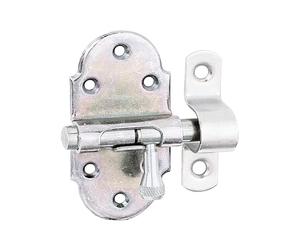 Alberts 128944 Targette | avec bouton en laiton | bichromatée | platine 40 x 75 mm | boulon Ø 9 mm