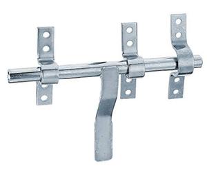 Alberts 204501 Verrou de box type Vervelle | avec poignée plate et gâche attachée | zingué | boulon Ø 14 x 190 mm