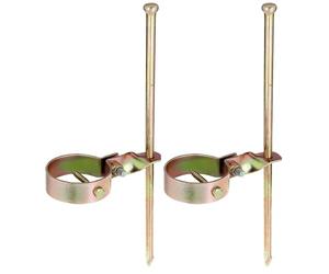 Alberts 204556 Ancrage pour balançoire | pour Fixation au Sol | bichromaté | Longueur 390 mm | Collier Ø 80 mm | Set de 2 pièces