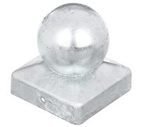 Alberts 205829 Capuchon pour poteau en bois | avec tête sphérique | galvanisé à chaud | 70 x 70 mm