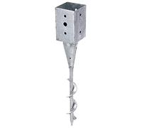 Alberts 208387 Ancre à enfoncer | pour poteau en bois carrés | galvanisée à chaud | 91 x 91 mm | longueur totale 595 mm