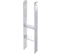 Alberts 208455 Ancre de poteau en H | galvanisée à chaud | largeur 71 - 161 mm | hauteur totale 600 - 800 mm | épaisseur du matériau 4 - 8 mm | largeur 161 mm | hauteur totale 800 mm | épaisseur du matériau 8 mm