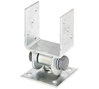 Alberts 208714 Ancre de poteau avec partie supérieure mobile | à visser | galvanisée à chaud | largeur 91 mm