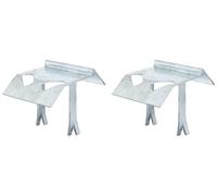 Alberts 210946 Butée d'arrêt | à enfoncer ou à sceller | galvanisée à chaud | 125 x 47 mm | Set de 2 pièces