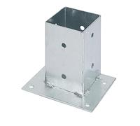 Alberts 211745 Ancre sur platine | pour la fixation en lignes droites | galvanisée à chaud | 91 x 91 mm