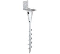 Alberts 212278 Ancre de poteau en L pour poteau en bois carrés | à visser | galvanisée à chaud | hauteur totale 470 mm | largeur 95 mm