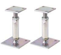 Alberts 212971 Ancre de poteau | réglable en hauteur, à visser | passivée | hauteur 150-190 mm | Set de 2 pièces