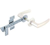 Alberts 213053 Fermeture de portail à vantail pour clôture tressée | béquille et rosace en aluminium | zinguée | longueur totale 170 mm