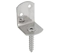 Alberts 213336 Support de clôture tressé en L | en différentes versions | zingué | hauteur totale 83 mm