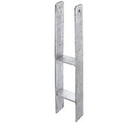 Gust. Alberts Support de poteau en H 213831 – galvanisé à chaud, L int. 101 mm, H 600 mm, ép. 6 mm