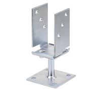 Alberts 214500 Ancre de poteau en U | réglable en largeur et à visser | passivé | largeur 71-131 mm