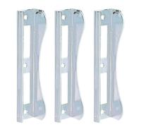 Alberts 215132 Butée pour porte avec serrure à larder | pour cadre d'env. 37 mm d'épaisseur | passivé | 37 x 181 mm | Set de 3 pièces