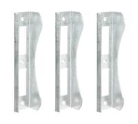 Alberts 215149 Butée pour portail avec serrure à encastrer | pour cadres d'une épaisseur d'environ 37 mm | galvanisée à chaud | 37 x 181 mm | Set de 3 pièces