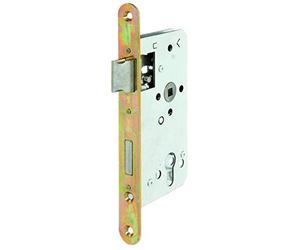Alberts 215231 Serrure à encastrer | spécialement pour les portails à cadre - avec ou sans gâche | galvanisée | cote axe 55 mm