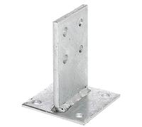 Alberts 215538 Ancre de poteau en T | à visser ou à sceller | galvanisée à chaud | taille de la traverse 130 x 80 mm