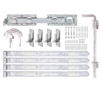 Alberts 216535 Assortiment de quincailleries | pour portail en bois doubles ou à un vantail | passivé