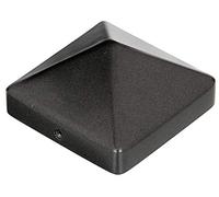 Alberts 217099 Capuchon pour poteau en bois | forme haute | fonte d'aluminium | en anthracite métallique | 90 x 90 mm