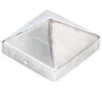 Alberts 217235 Capuchon pour poteau en bois | forme haute | fonte d'aluminium | brut | 90 x 90 mm