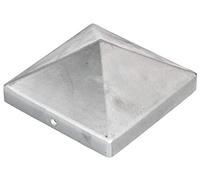 Alberts 217242 Capuchon pour poteau en bois | forme haute | fonte d'aluminium | brut | 120 x 120 mm