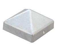 Alberts 217396 Capuchon pour poteau en bois | forme haute | fonte d'aluminium | brut | 111 x 111 mm
