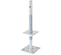 Alberts 217532 Ancre de poteau | à visser | passivé | réglable en hauteur 100-230 mm | 80 x 80 mm
