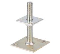 Ancre de poteau en "U" à platine hauteur réglable Alberts - Hauteur Variable de 30 à 150 mm