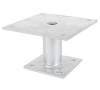 Alberts 219819 Ancre de poteau | à visser | galvanisée à chaud | 150 x 150 mm | longueur du tube 100 mm