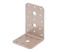 Alberts 300654 DURAVIS®® Équerre d'assemblage | couleur beige perle, double plastification RAL 1035 | 100 x 60 x 60 mm