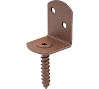 Alberts 300715 DURAVIS®® Équerre pour clôture tressée | forme en L | couleur rouille, double plastification | 83 x 30 x 32 mm