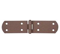 Alberts 300746 DURAVIS®® Charnière de malle | avec goupille rivetée | couleur rouille, double plastification | 156 x 35 x 2 mm