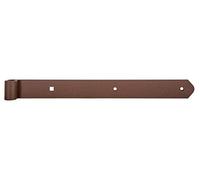 Alberts 300821 DURAVIS®Penture | droite, bout arrondi | couleur rouille, à couche duplex | gond Ø 13 mm | taille 400 x 40 mm