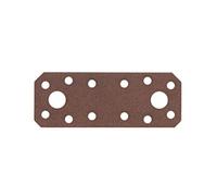 Alberts 300975 DURAVIS®® Platine d'assemblage | couleur rouille, double plastification | 96 x 35 x 2,5 mm