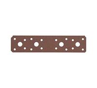 Alberts 300999 DURAVIS®® Platine d'assemblage | couleur rouille, double plastification | 180 x 40 x 3 mm