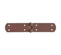 Alberts 301002 DURAVIS®® Charnière de malle | avec goupille rivetée | couleur rouille, double plastification | 195 x 35 x 2 mm
