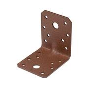 Alberts 301200 DURAVIS®® Équerre renforcée | couleur rouille, double plastification | 70 x 70 x 55 mm