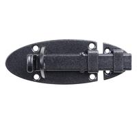 Alberts 301323 DURAVIS®® Verrou porte-cadenas | avec poignée plate | couleur noir diamant, double plastification | platine 90 x 44 mm