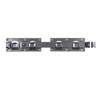 Alberts 301361 DURAVIS® Fermeture pour portail double | en noir diamant, à couche duplex | taille 423 x 70 mm
