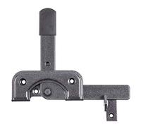 Alberts 301385 DURAVIS®® Verrou de portillon | spécialement pour les montants de cadres en bois étroits | couleur noir diamant, double plastification | platine 120 x 50 mm