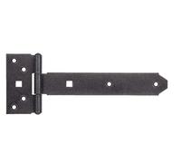 Alberts 301453 DURAVIS®® Penture anglaise | avec goupille rivetée | couleur noir diamant, double plastification | penture 192 x 34 mm | charnière 45 x 90 mm