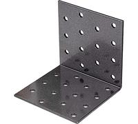 Alberts 301828 DURAVIS®® Équerre d'assemblage | couleur noir diamant, double plastification | 80 x 80 x 80 mm
