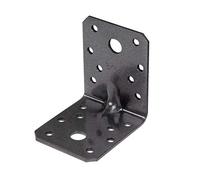 Alberts 301866 DURAVIS®® Équerre renforcée | couleur noir diamant, double plastification | 70 x 70 x 55 mm