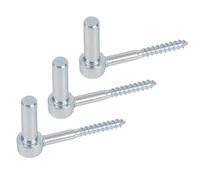Alberts 306489 Gond à visser | crochet en J, avec filetage coupé | zingué | cote axe Ø14 mm | longueur 105 mm | Set de 3 pièces