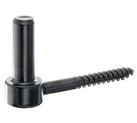 Alberts 306632 Gond à visser | crochet en J, avec filetage coupé | laquée noire | cote axe Ø16 mm | longueur 110 mm