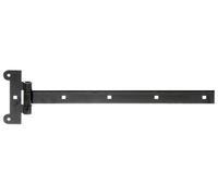 Alberts 307011 Penture anglaise | avec l'axe pressé | laquée noire | penture 391 x 30 mm | charnière 121 x 51 mm