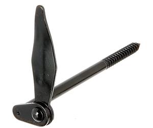 Alberts 307158 Arrêt de volet | Marseillais, à visser | acier, laqué noir cataphorèse | 180 mm