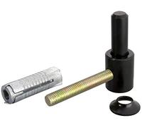 Alberts 307363 Gond à visser | avec filetage métrique | laquée noire | cote axe Ø14 mm | 65 x 33 mm