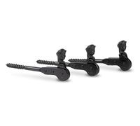 Alberts 307486 Arrêt de volet tête bergère | à visser ou à sceller | laqué noir | 126,5 mm | Set de 3 pièces