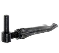 Alberts 307509 Gond à sceller | crochet en F, réglable de 27 mm | laquée noire | cote axe Ø14 mm | 110 x 30 mm