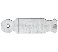 Alberts 307783 Patte à scellement | arrondie | galvanisée Sendzimir | à bétonner | 110 x 30 mm